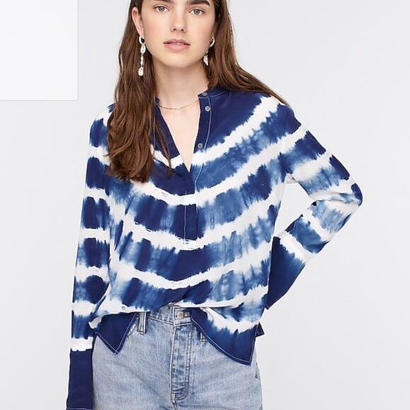 J. Crew Tie-dyed Silk Tunic - Pink - Medium - Picture 11 of 15